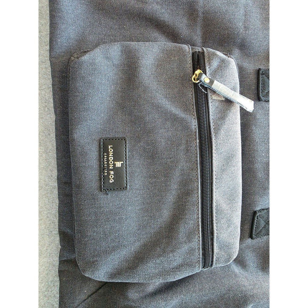 London Fog Canvas Duffel Bag Denim Weekend Travel Luggage Carry On NWT